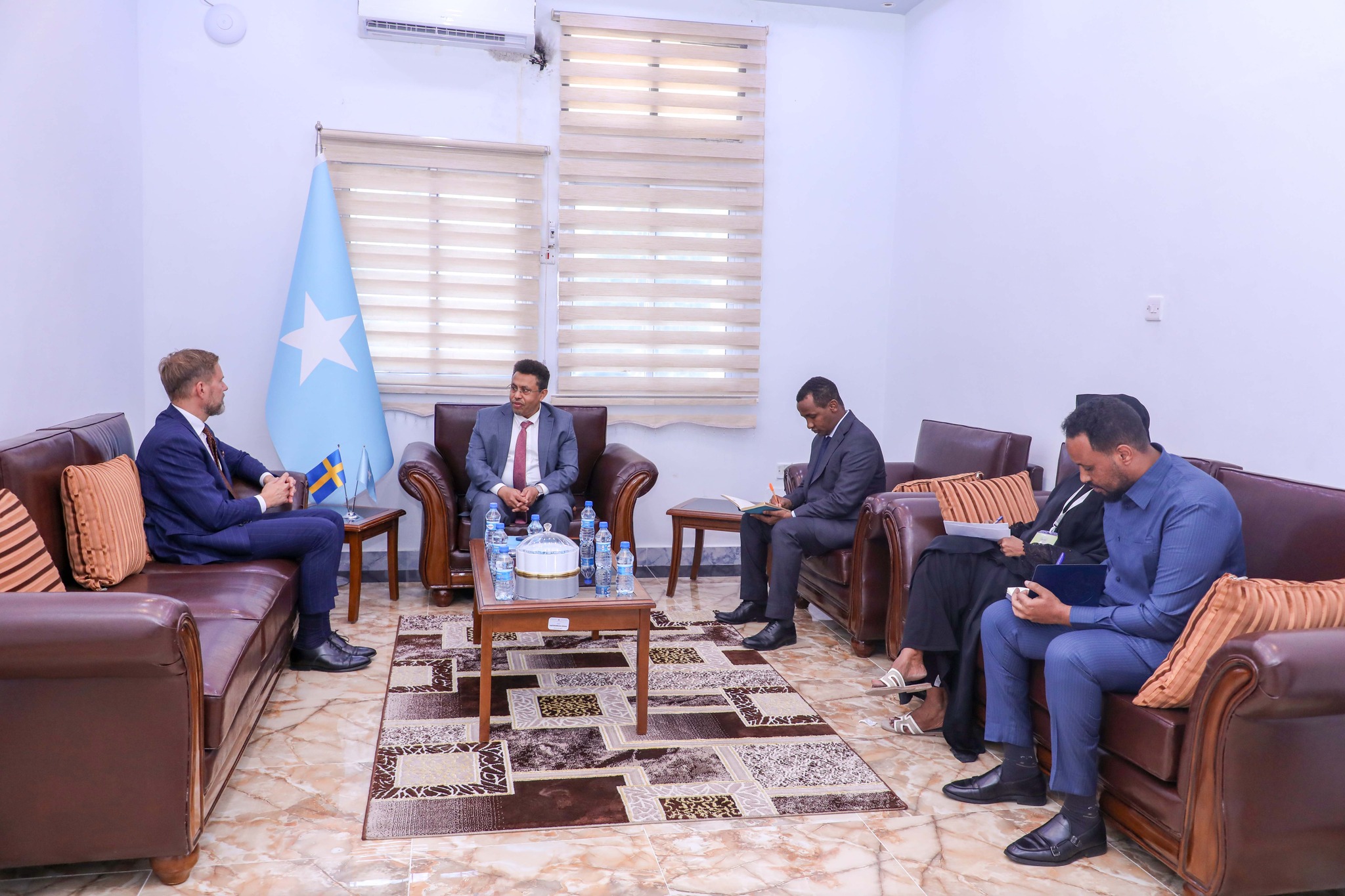 Agaasimaha Waaxda Yurub iyo Ameerika ee Wasaaradda Arrimaha Dibadda iyo Iskaashiga Caalamiga, Danjire Yonis Yassin Hashi ayaa la kulmay Danjire Joachim Waern