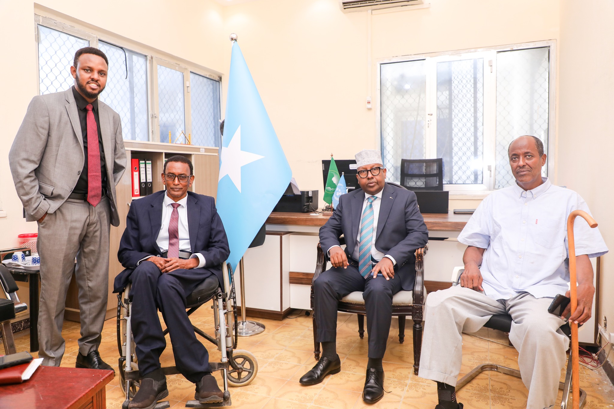 FM Ambassador Ahmed Moalim Fiqi Meets with Chairman of the National Disability Agency