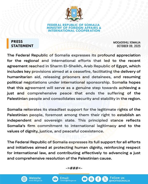 Press Statement (for immediate release)