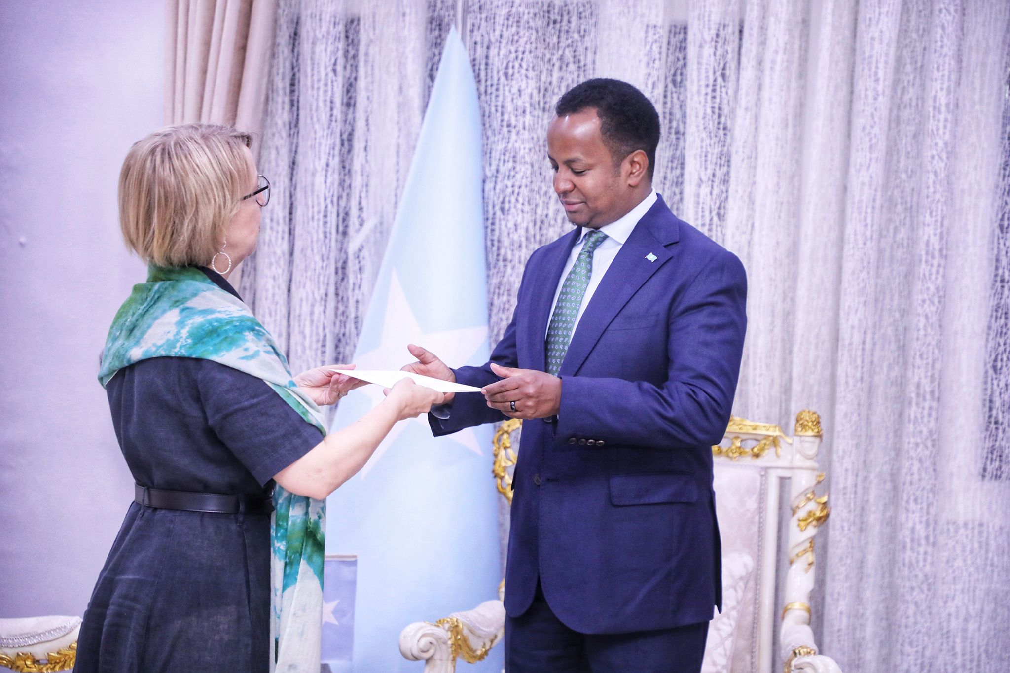 Somali Foreign Minister Receives Copy of Credentials from Finland’s Newly Appointed Ambassador
