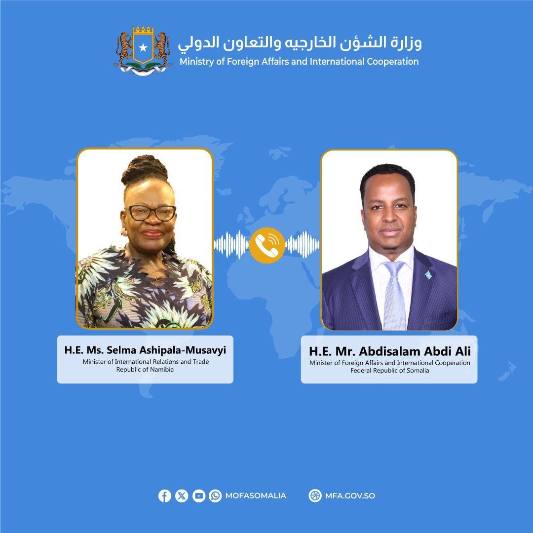 Somali FM Discusses Key Horn of Africa Developments and Somalia’s Sovereignty with Namibia’s Minister of International Relations