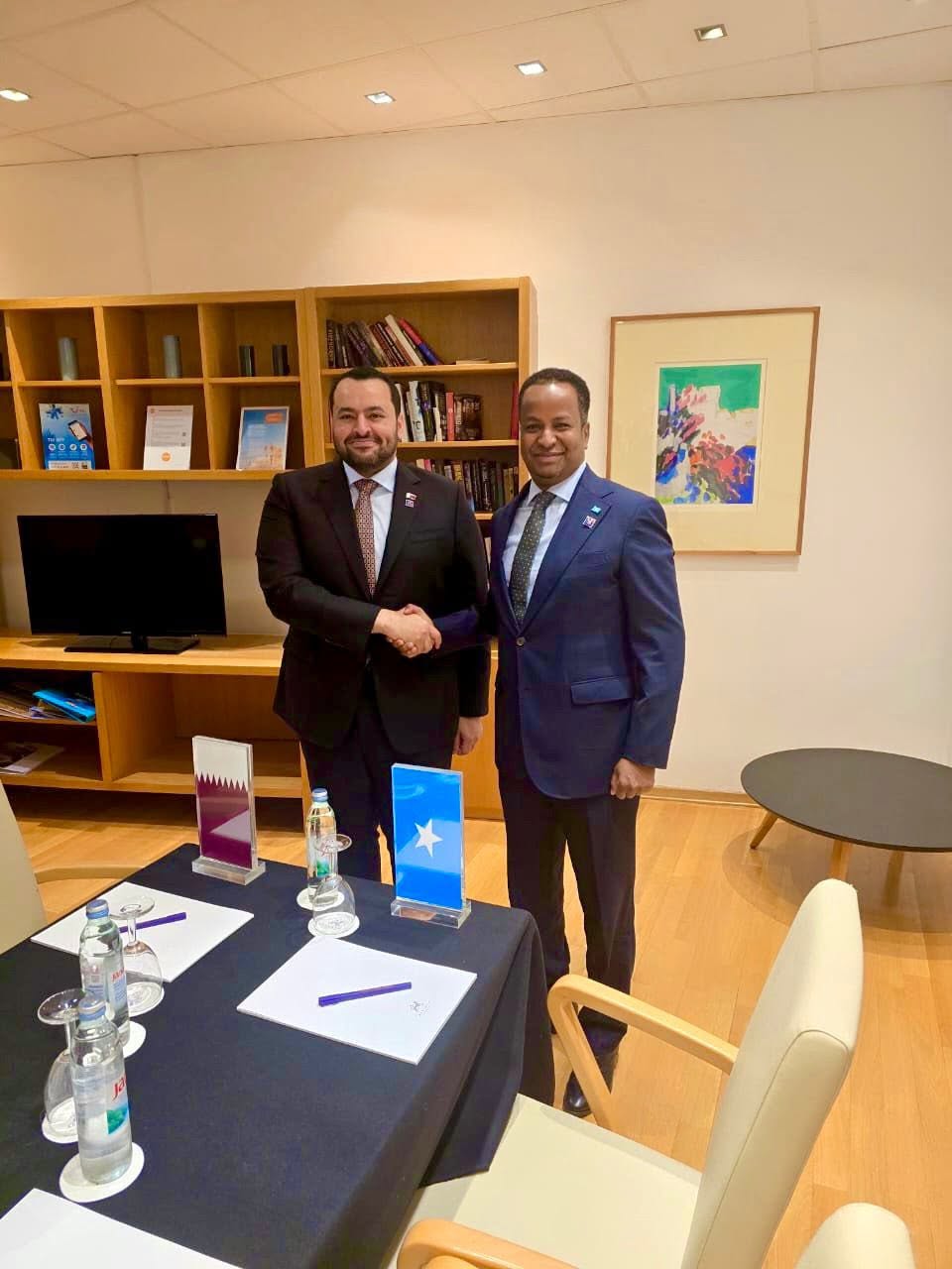 Minister of Foreign Affairs Holds Bilateral Meeting with Qatar???s Minister of State for Foreign Affairs